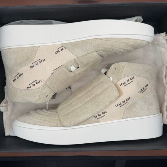 Fear Of God Skate Mid Sneaker Sand Cream Fear of God Print men’s US Sz 12 - Picture 3 of 12